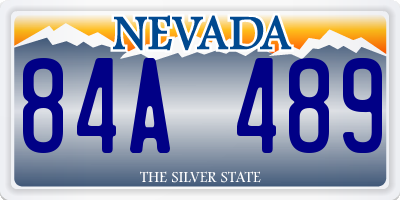 NV license plate 84A489