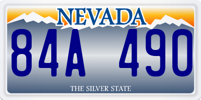 NV license plate 84A490