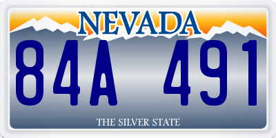 NV license plate 84A491