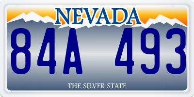 NV license plate 84A493