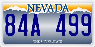 NV license plate 84A499