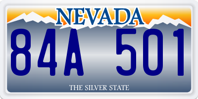 NV license plate 84A501