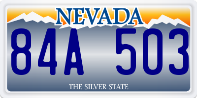 NV license plate 84A503