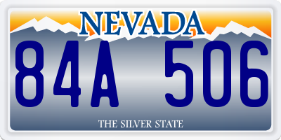NV license plate 84A506