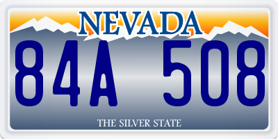 NV license plate 84A508