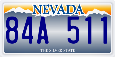 NV license plate 84A511