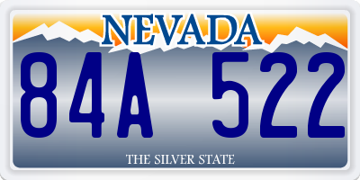 NV license plate 84A522