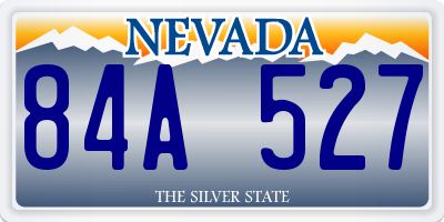 NV license plate 84A527