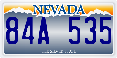 NV license plate 84A535