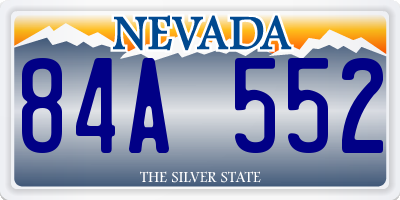 NV license plate 84A552