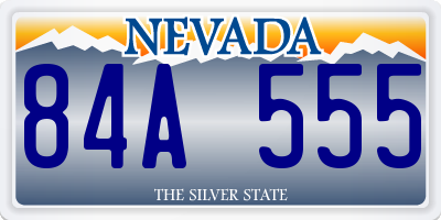 NV license plate 84A555