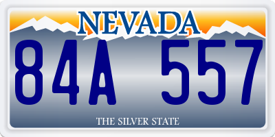 NV license plate 84A557