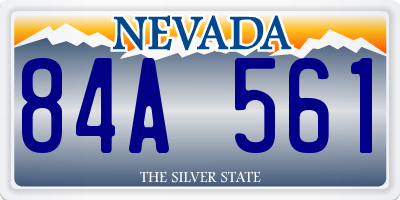 NV license plate 84A561