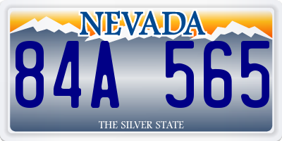 NV license plate 84A565