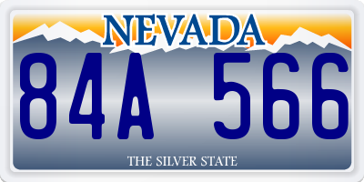 NV license plate 84A566