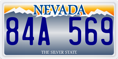 NV license plate 84A569
