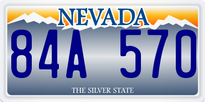 NV license plate 84A570