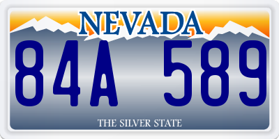 NV license plate 84A589