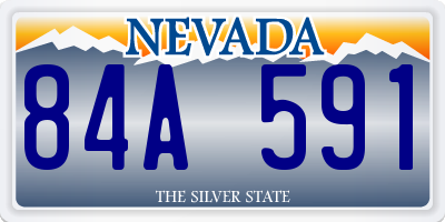 NV license plate 84A591