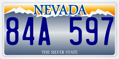 NV license plate 84A597