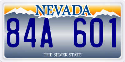 NV license plate 84A601
