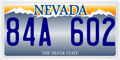NV license plate 84A602
