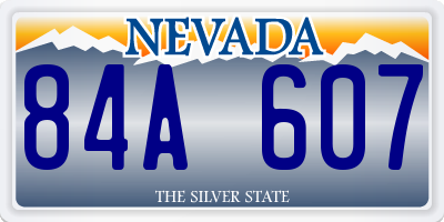 NV license plate 84A607