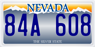 NV license plate 84A608