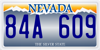 NV license plate 84A609