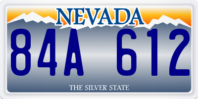 NV license plate 84A612