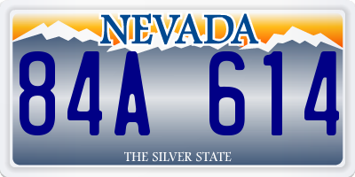 NV license plate 84A614