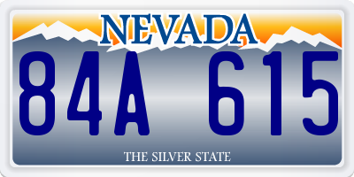 NV license plate 84A615