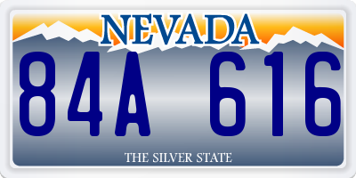 NV license plate 84A616