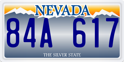 NV license plate 84A617