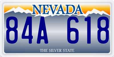 NV license plate 84A618