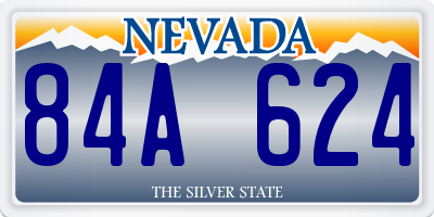 NV license plate 84A624