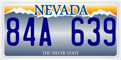 NV license plate 84A639