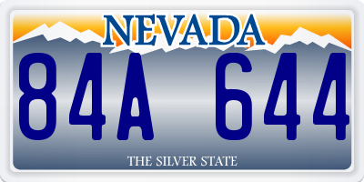 NV license plate 84A644