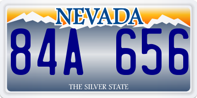 NV license plate 84A656