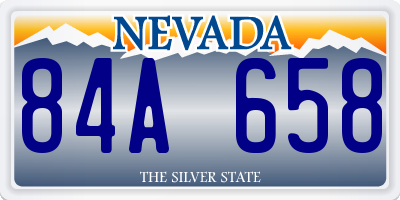 NV license plate 84A658