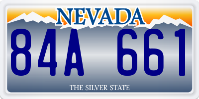 NV license plate 84A661