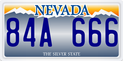 NV license plate 84A666