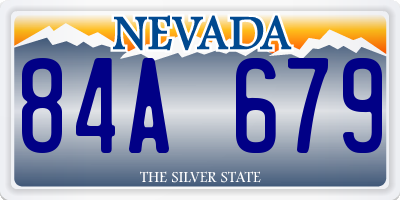 NV license plate 84A679