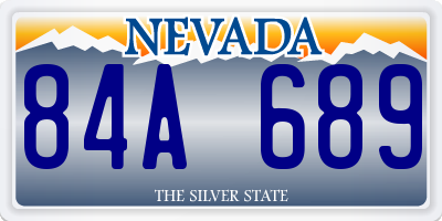 NV license plate 84A689