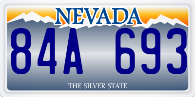 NV license plate 84A693