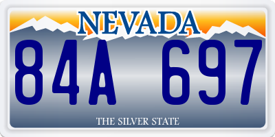 NV license plate 84A697