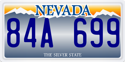 NV license plate 84A699