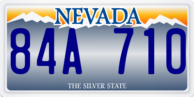 NV license plate 84A710