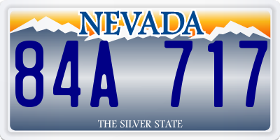 NV license plate 84A717