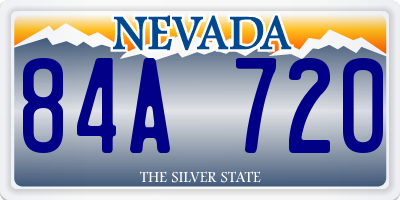 NV license plate 84A720